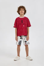 Load image into Gallery viewer, Ribbed Collar Printed T-Shirt