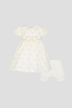 Cargar imagen en el visor de la galería, Rhinestones Bows Dress with Bloomer