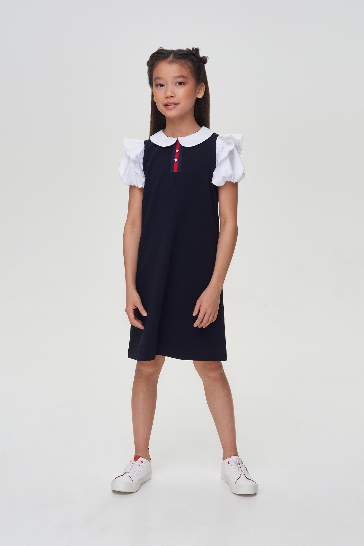 Ruffle Sleeves Jersey Dress