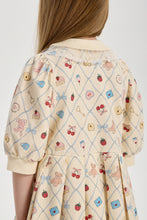 Cargar imagen en el visor de la galería, Lace Trim Printed Dress