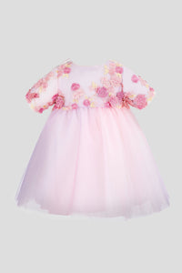 3D Flowers Top Tulle Dress