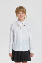 Cargar imagen en el visor de la galería, Dressy Shirt with Pearl Necklace