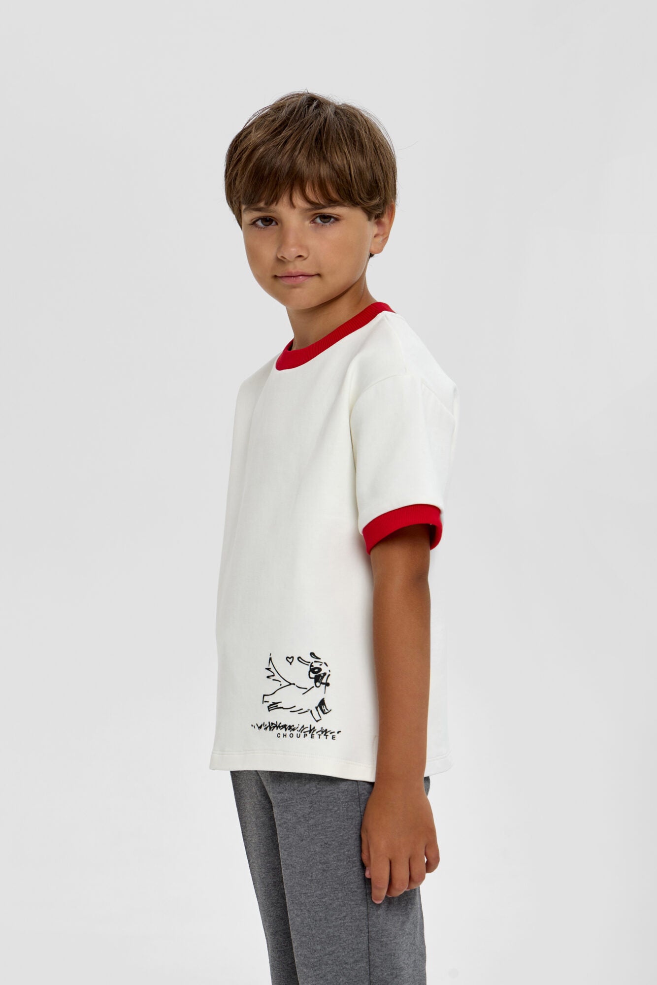 Contrast Neck T-Shirt