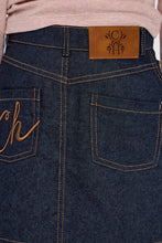 Load image into Gallery viewer, Stitched Denim Mini Skirt