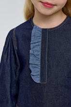 Cargar imagen en el visor de la galería, Ruffle Decor Denim Dress