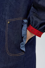 Cargar imagen en el visor de la galería, Ruffle Decor Denim Dress