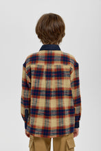 Cargar imagen en el visor de la galería, Denim Collar Checkered Shirt
