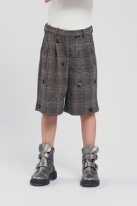 Logo Checkered Shorts