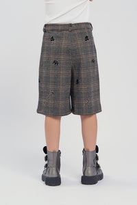 Logo Checkered Shorts