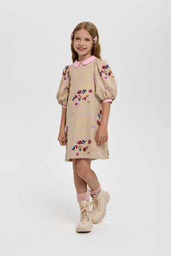 Bell Sleeve Embellished Dress