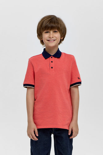 Contrast Collar Polo