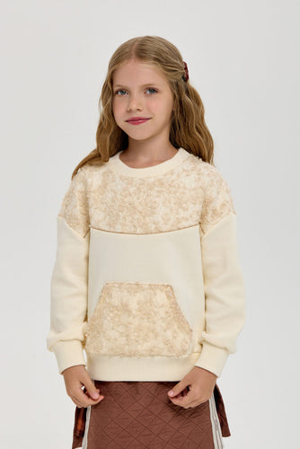 Front Pocket Fluffy Sweatshirt