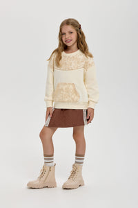 Front Pocket Fluffy Sweatshirt