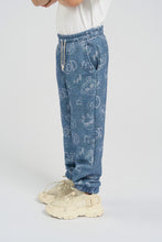 Load image into Gallery viewer, Denim Imitation Tracksuit Set