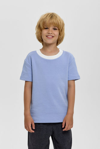 Ribbed Neck T-Shirt