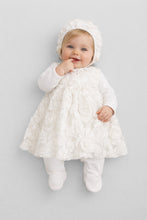 Load image into Gallery viewer, Lace and Butterflies Overall and Bonnet Set