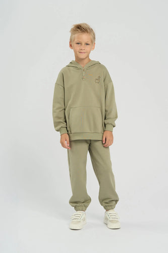 Front Pocket Sweatshirt and Pants Set