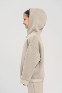 Zipped Knit Hoodie