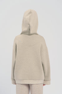 Zipped Knit Hoodie