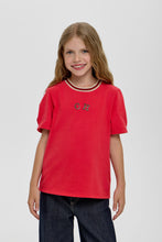 Cargar imagen en el visor de la galería, &quot;CH&quot; Ribbed Neck T-Shirt