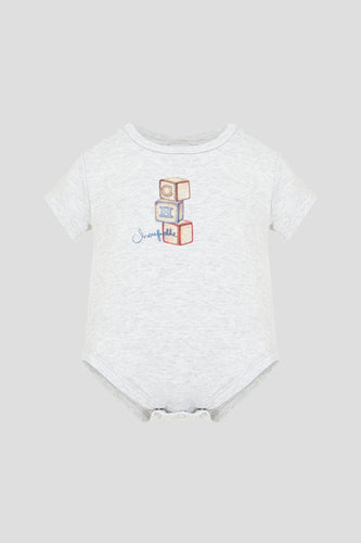Letter Cubes Printed Bodysuit
