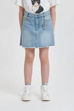 Cargar imagen en el visor de la galería, Denim Skirt with Charm Chain