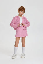 Cargar imagen en el visor de la galería, Embellished Tweed Jacket and Skort Set