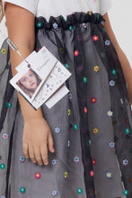 Cargar imagen en el visor de la galería, Vestido de organza &quot;Flower Power&quot; 