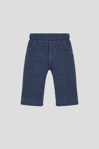 Stretch Waist Denim Imitation Pants