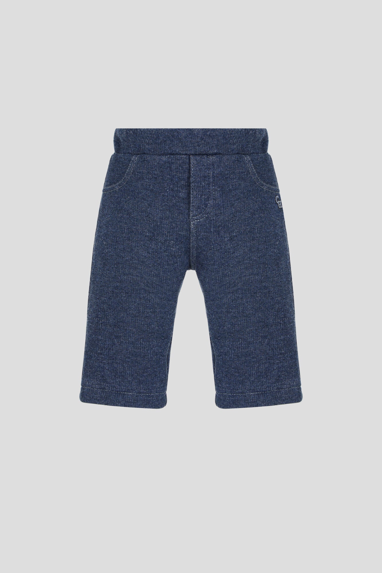 Stretch Waist Denim Imitation Pants