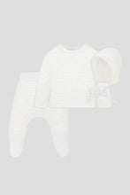 Load image into Gallery viewer, Stripe Set (Footed Pant, Bonnet, Tee)