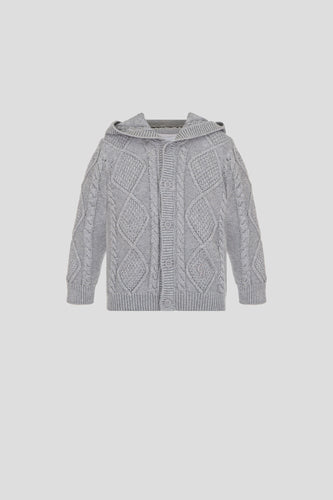 Knit Hooded Cardigan