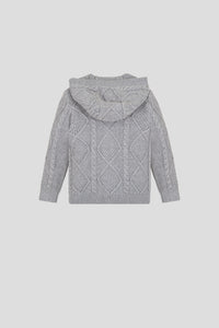 Knit Hooded Cardigan