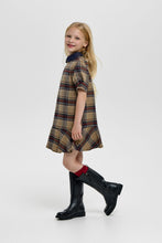 Cargar imagen en el visor de la galería, Denim Collar Checkered Dress