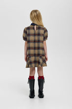 Cargar imagen en el visor de la galería, Denim Collar Checkered Dress