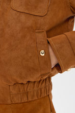 Cargar imagen en el visor de la galería, Suede Bomber Jacket and Skirt Set