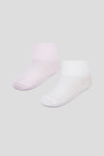 Load image into Gallery viewer, 2-Pack Socks, Ivory/Pink