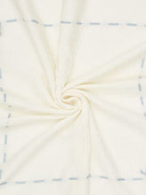 Load image into Gallery viewer, Logo Knit Blanket, Ivory/Blue