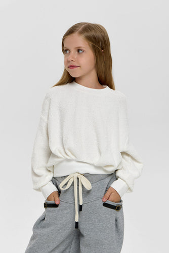 Loose Textured Sweatshirt