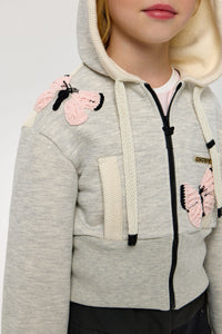"Butterfly" Cropped Hoodie