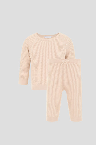 Cable Knit Sweatshirt and Pant Set