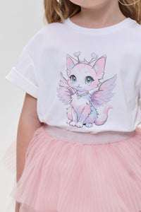 "Magical Cat" Printed T-Shirt