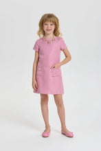 Cargar imagen en el visor de la galería, Tweed Dress with Necklace