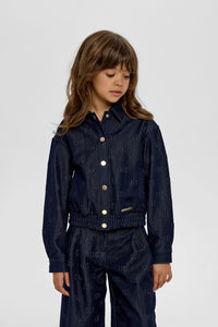 Logo Denim Bomber and Pants Set