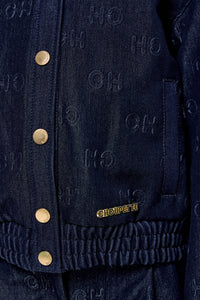 Logo Denim Bomber and Pants Set