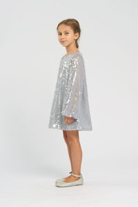 Balloon Sleeves Sequins Dress