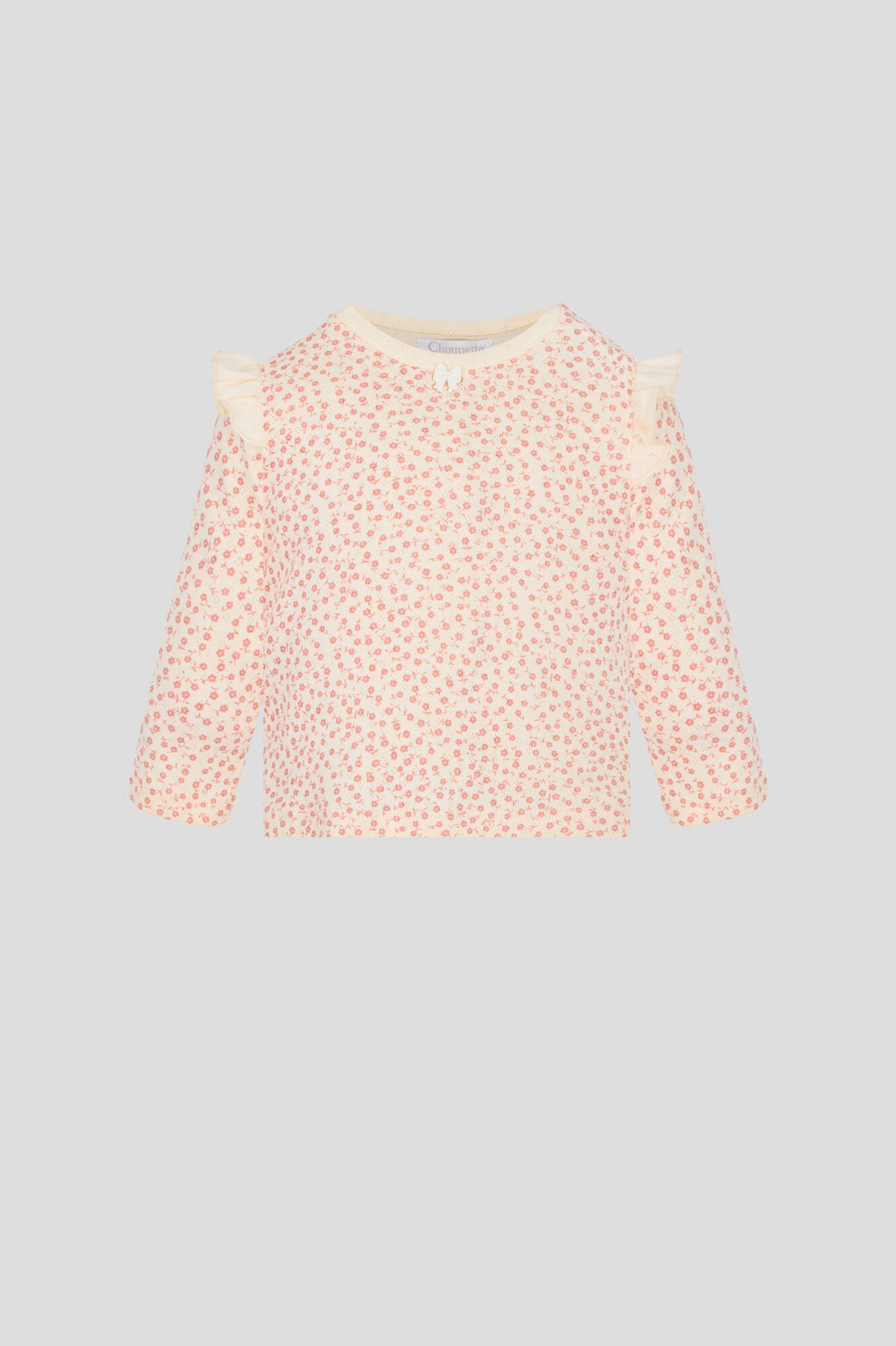 Ruffle Sleeves Printed Tee