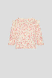 Ruffle Sleeves Printed Tee