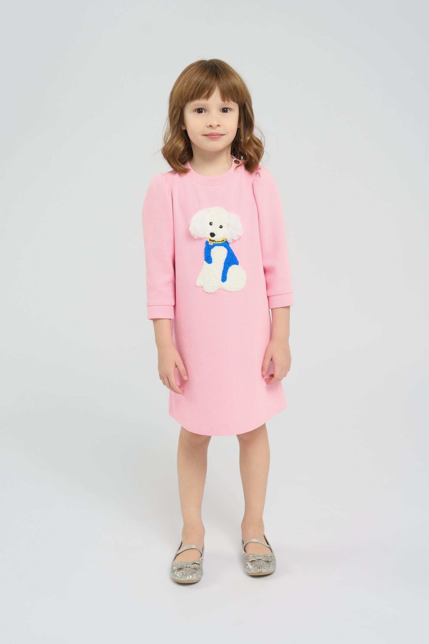 Happy Dog Applique Dress