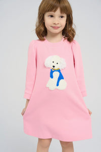 Happy Dog Applique Dress